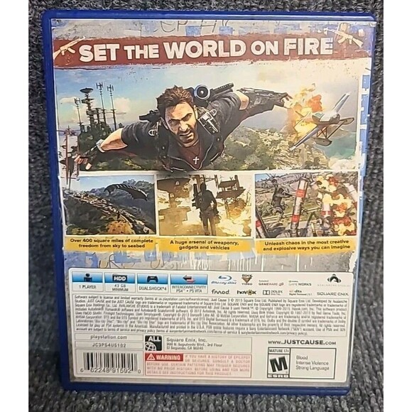 PS4 Just Cause 3 - (Sony PlayStation 4, 2015) Video game Tested - Picture 2 of 4